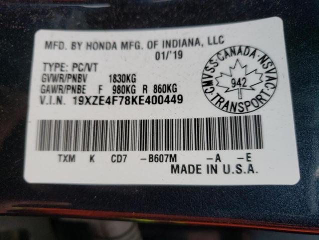 2019 HONDA INSIGHT TO 19XZE4F78KE400449