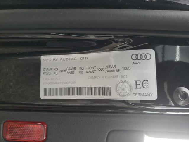 2018 AUDI A4 KOMFORT WAUGMAF47JN004499
