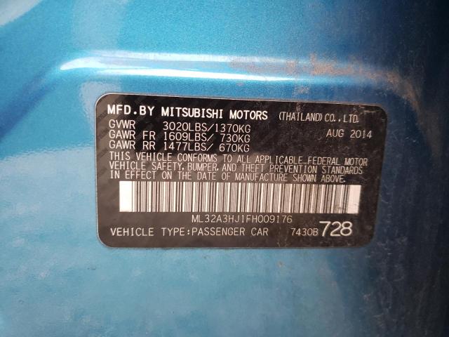 2015 MITSUBISHI MIRAGE DE ML32A3HJ1FH009176