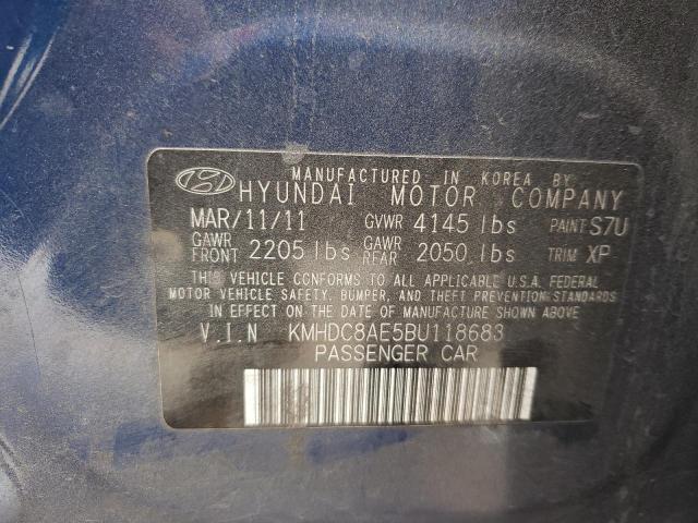 2011 HYUNDAI ELANTRA TO KMHDC8AE5BU118683