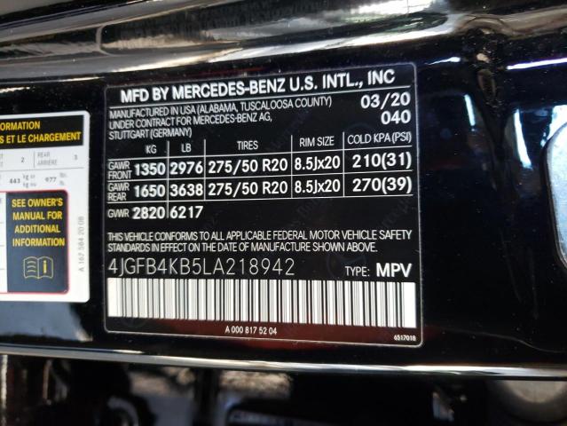 2020 MERCEDES-BENZ GLE 4JGFB4KB5LA218942