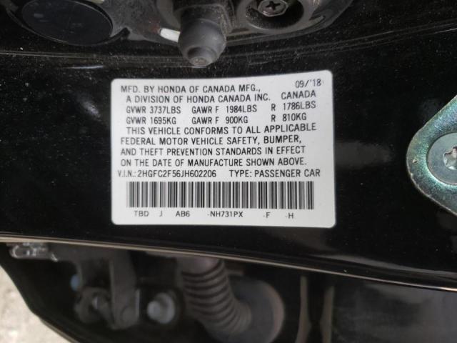 2018 HONDA CIVIC 4D E 2HGFC2F56JH602206