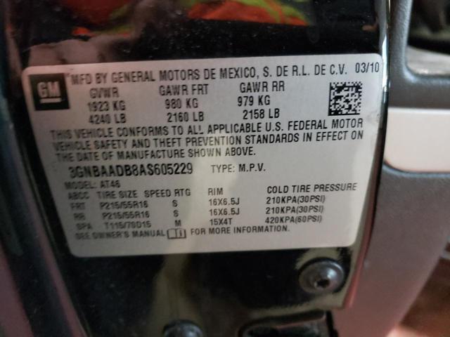 2010 CHEVROLET HHR LS 3GNBAADB8AS605229