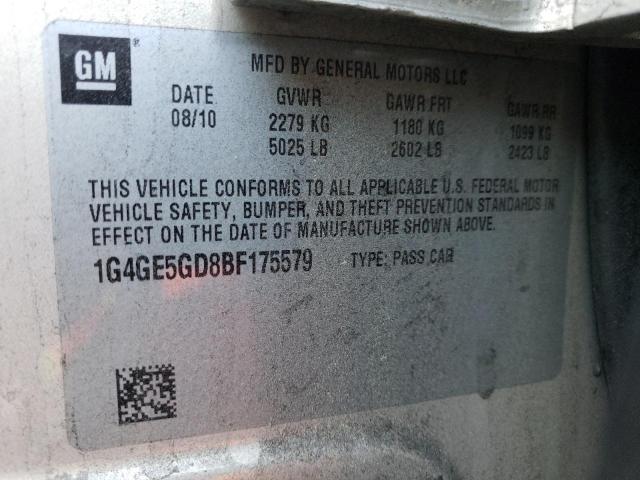 2011 BUICK LACROSSE C 1G4GE5GD8BF175579