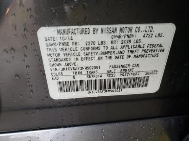 2015 INFINITI Q40 JN1CV6AP3FM502051