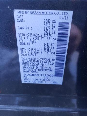 2013 INFINITI JX35 5N1AL0MM5DC351009