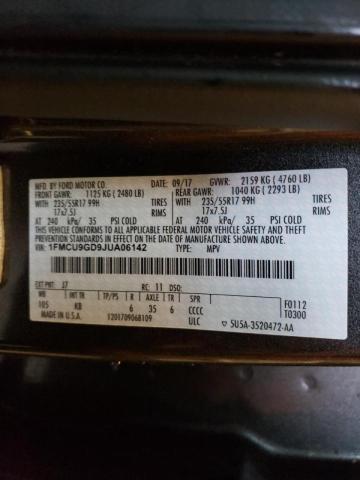 1FMCU9GD9JUA06142 Ford Escape Se 2018. Фото: 9