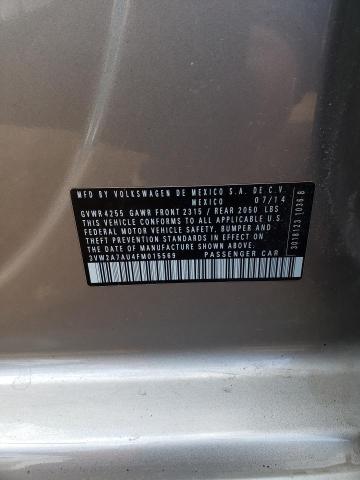 2015 VOLKSWAGEN GOLF TDI 3VW2A7AU4FM015569