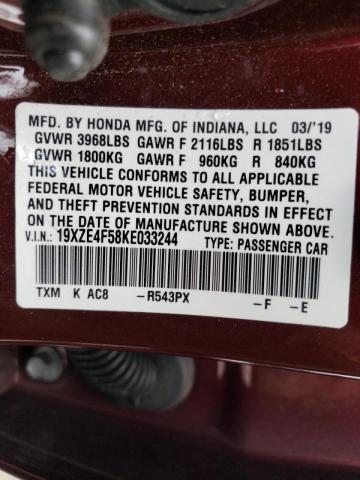 2019 HONDA INSIGHT EX - 19XZE4F58KE033244