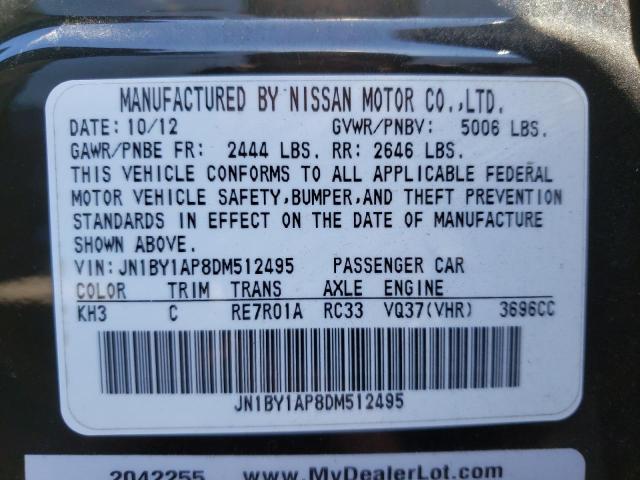 2013 INFINITI M37 JN1BY1AP8DM512495