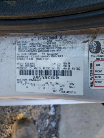 3FAFP07Z26R218790 Ford Fusion Se 2006. Фото: 9