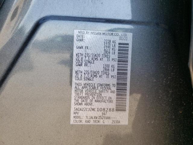 2021 NISSAN MURANO SL 5N1AZ2CJ2MC108288