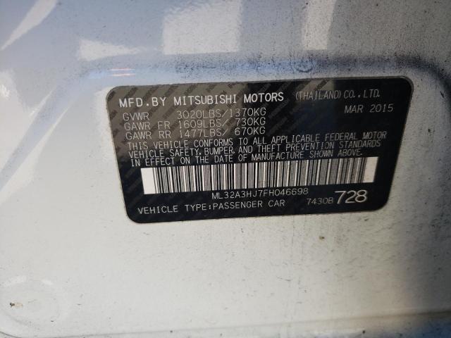 2015 MITSUBISHI MIRAGE DE ML32A3HJ7FH046698