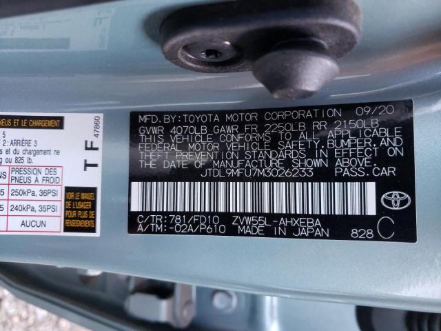 2021 TOYOTA PRIUS LE JTDL9MFU7M3026233