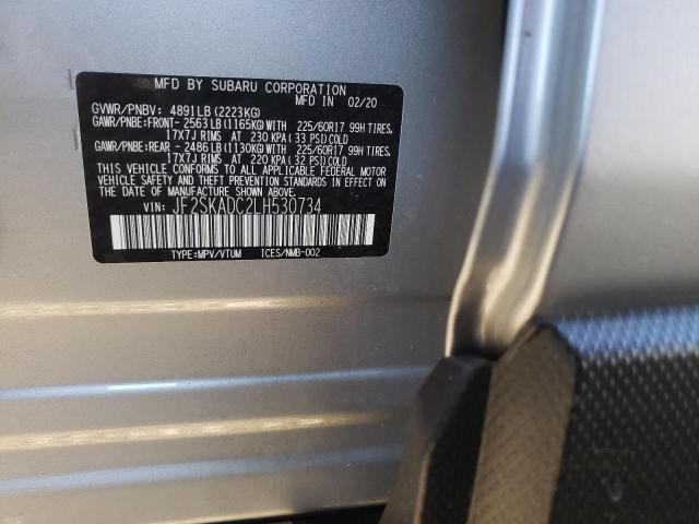 2020 SUBARU FORESTER JF2SKADC2LH530734
