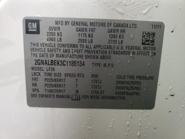 2GNALBEK3C1186134 Chevrolet Equinox Ls 2012. Фото: 9