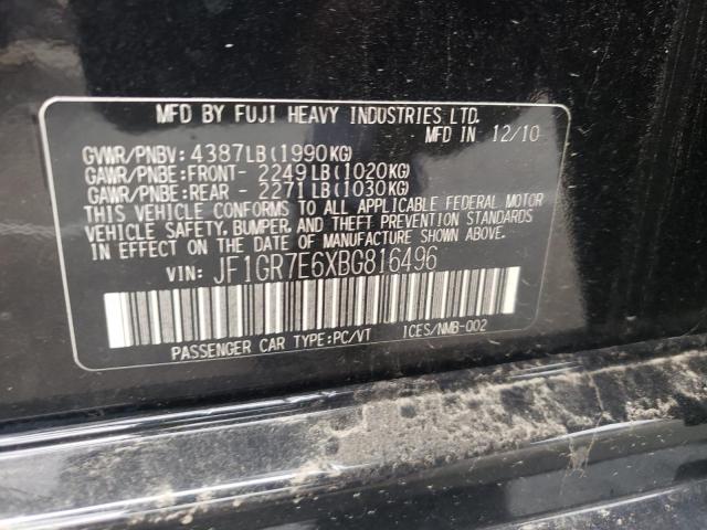 2011 SUBARU IMPREZA WR JF1GR7E6XBG816496