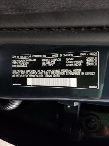 2022 VOLVO XC60 B5 MO YV4L12RK3N1954492