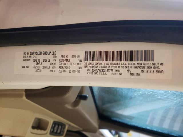2012 JEEP LIBERTY SP 1C4PJMAK9CW137779