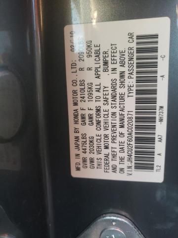 2010 ACURA TSX JH4CU2F60AC020871