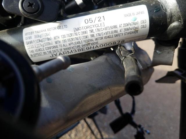 2022 YAMAHA YZFR7 JYARM38E9NA000878