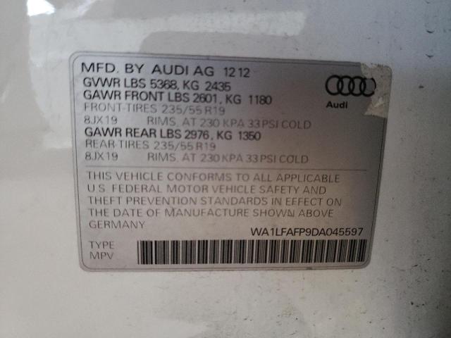 VIN WA1LFAFP9DA045597 2013 Audi Q5, Premium Plus no.10