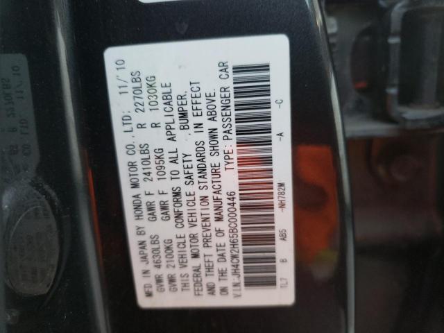 2011 ACURA TSX JH4CW2H65BC000446
