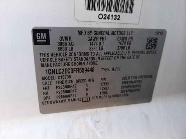 2015 CHEVROLET TAHOE POLI 1GNLC2EC0FR559448