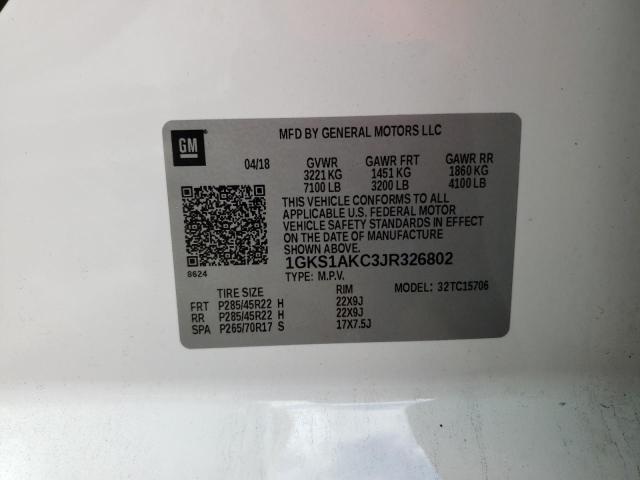2018 GMC YUKON SLE 1GKS1AKC3JR326802