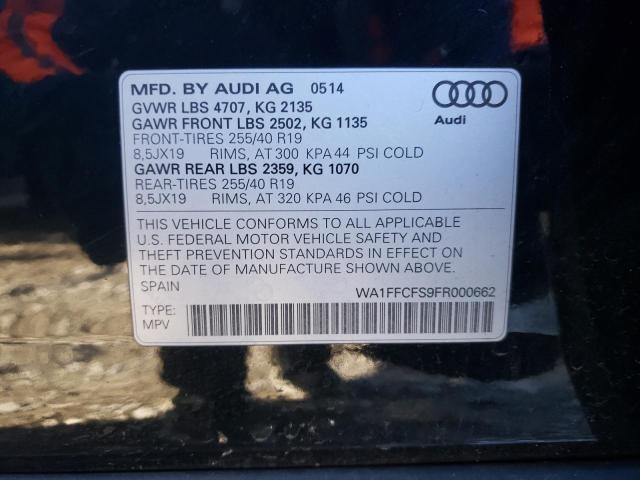 2015 AUDI Q3 PRESTIG WA1FFCFS9FR000662