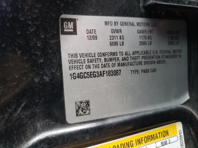 2010 BUICK LACROSSE C 1G4GC5EG3AF183087