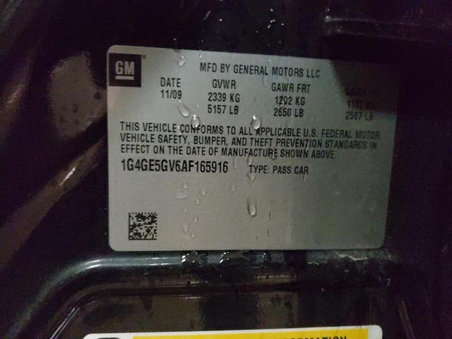 2010 BUICK LACROSSE C 1G4GE5GV6AF165916