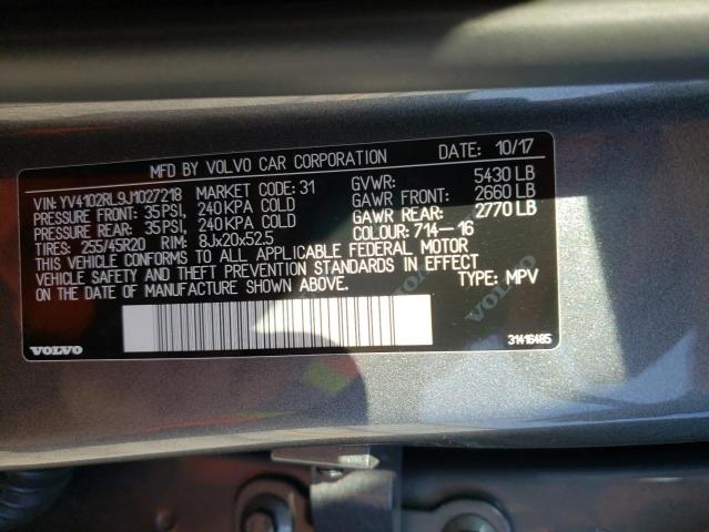 2018 VOLVO XC60 T5 IN YV4102RL9J1027218