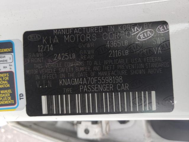 KNAGM4A70F5598198 KIA Optima Lx