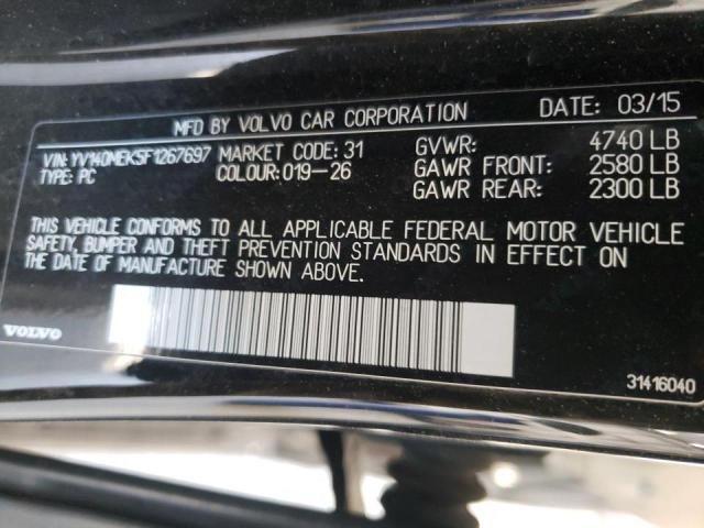 2015 VOLVO V60 PREMIE YV140MEK5F1267697
