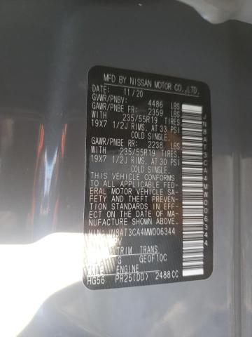 2021 NISSAN ROGUE SL JN8AT3CA4MW006344