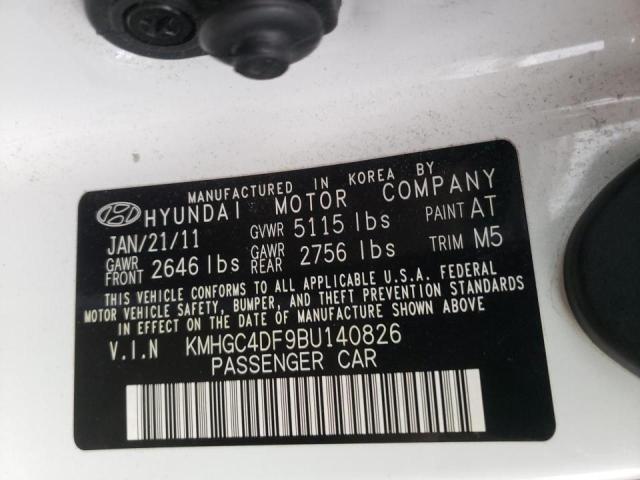 2011 HYUNDAI GENESIS 4. KMHGC4DF9BU140826