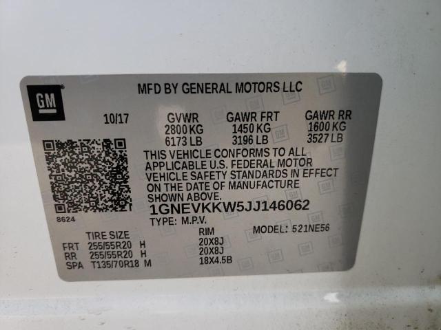 2018 CHEVROLET TRAVERSE H 1GNEVKKW5JJ146062