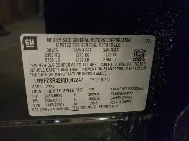 2021 BUICK ENVISION A LRBFZSR42MD042247