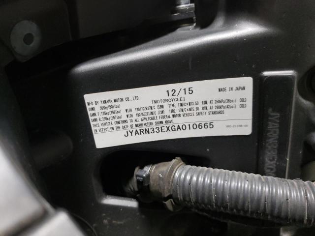 2016 YAMAHA FZ09 JYARN33EXGA010665