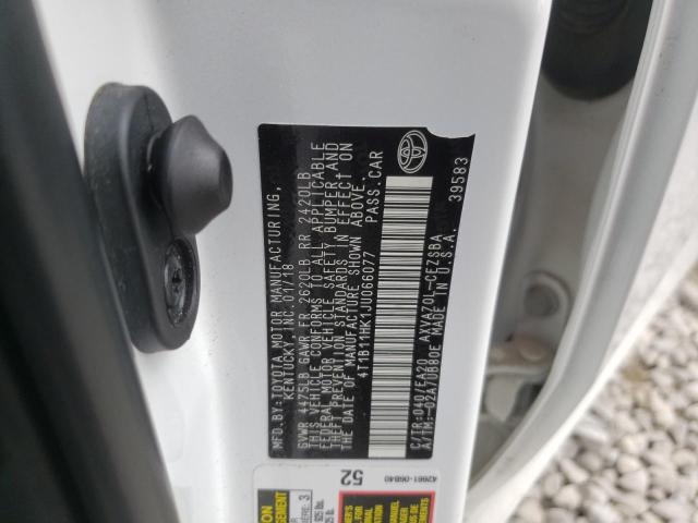 2018 TOYOTA CAMRY L - 4T1B11HK1JU066077