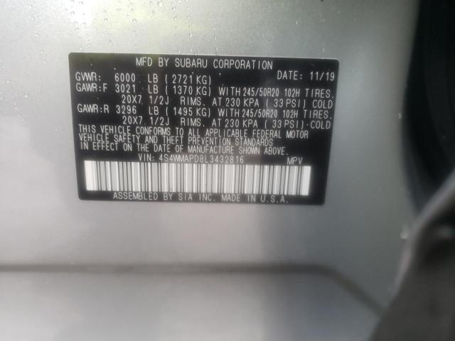 2020 SUBARU ASCENT LIM 4S4WMAPD8L3432816