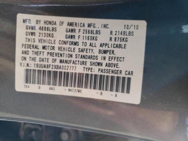 2011 ACURA TL 19UUA8F2XBA002777