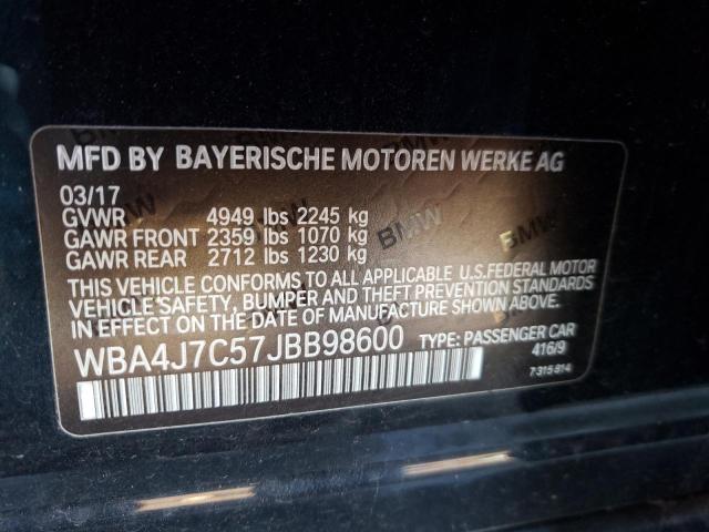 2018 BMW 440XI GRAN WBA4J7C57JBB98600