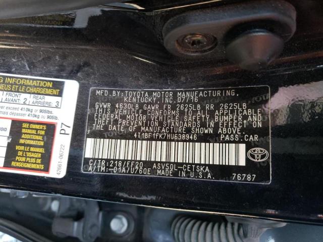 2017 TOYOTA CAMRY LE/X 4T1BF1FK7HU638946