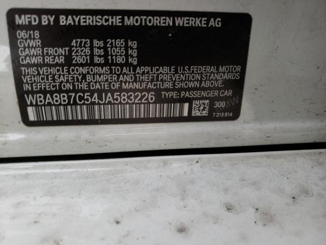 2018 BMW 340 XI WBA8B7C54JA583226