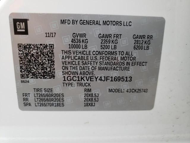 1GC1KVEY4JF169513 Chevrolet Silverado 2018. Фото: 9