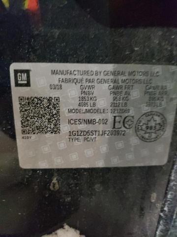 1G1ZD5ST1JF203972 Chevrolet Malibu Lt 2018. Фото: 9