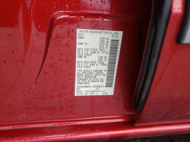 2012 NISSAN XTERRA OFF 5N1AN0NW9CC509831