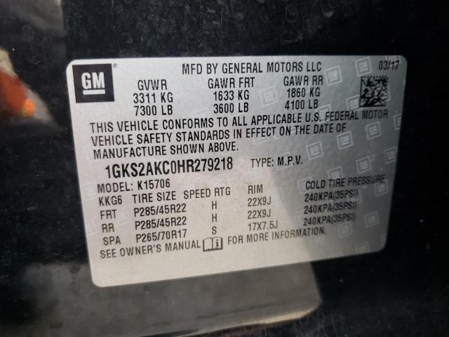 2017 GMC YUKON SLE 1GKS2AKC0HR279218